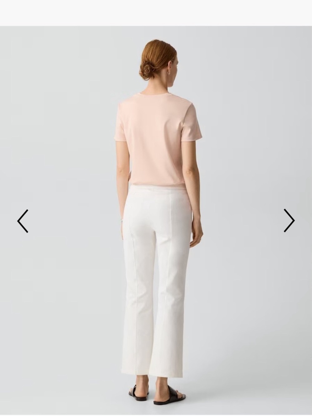 Theory White Cropped Flare Pants - Picture 2 of 5